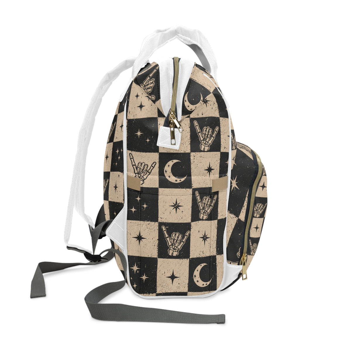 Skull Hand & Moon Diaper Backpack