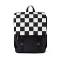 Checkered Black & White Shoulder Backpack